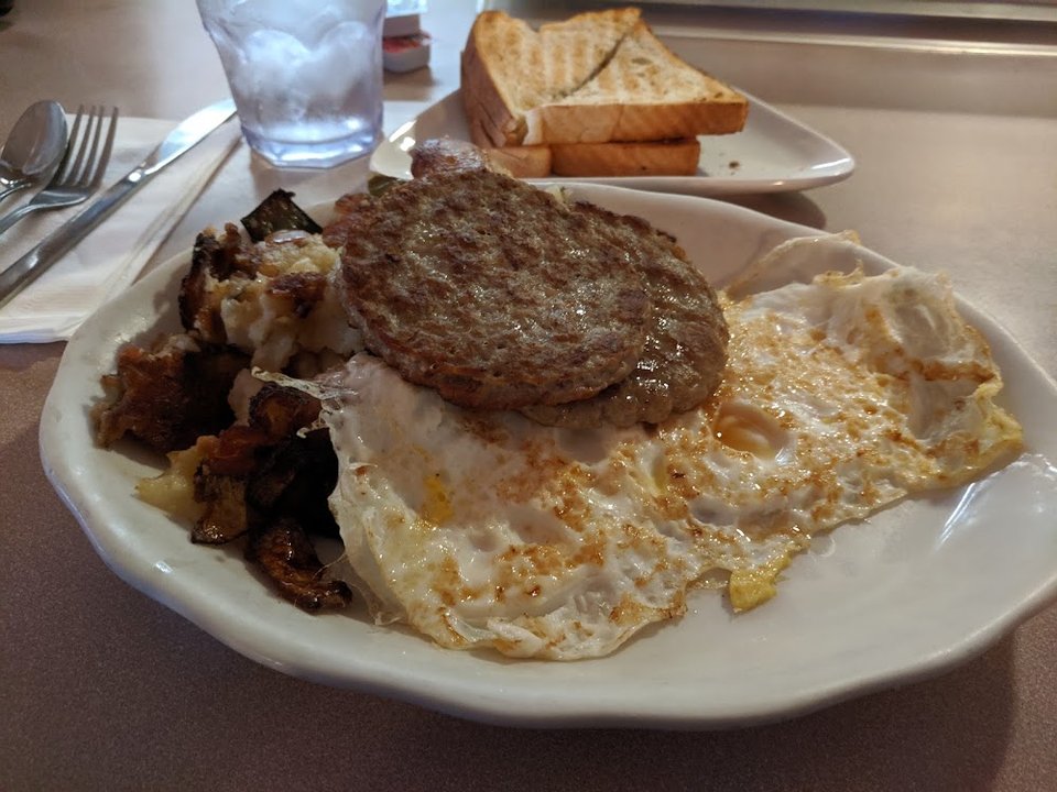 Fried Chicken Steak N' Eggs